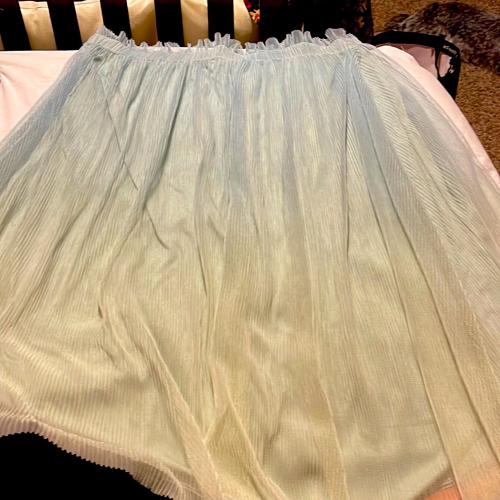 Never worn teal/green ombré pleated skirt in xxl.